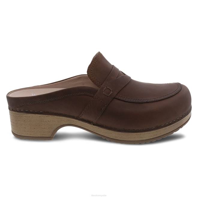 mules y slip-ons Dansko 4FJX175 bel mujer marrón aceitado pull up - Image 2