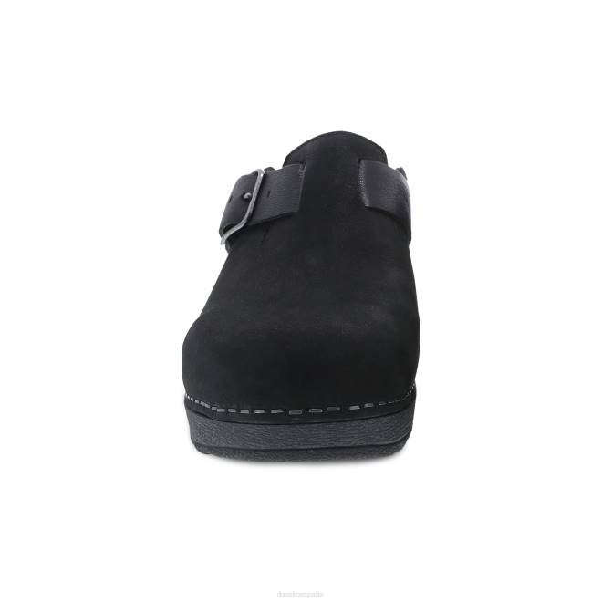 mules y slip-ons Dansko 4FJX183 caia mujer Nubuck molido negro - Image 3