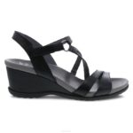 sandalias Dansko 4FJX116 adison mujer cuero esmaltado negro - Image 2