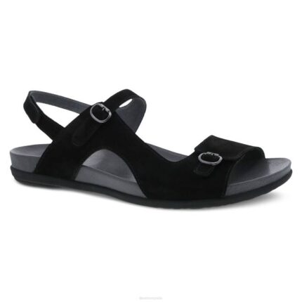 sandalias Dansko 4FJX118 jordyn mujer nubuck negro