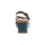 sandalias Dansko 4FJX122 Ana mujer cuero esmaltado verde azulado - Image 4