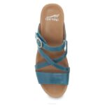 sandalias Dansko 4FJX122 Ana mujer cuero esmaltado verde azulado - Image 5