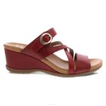 sandalias Dansko 4FJX125 Ana mujer cuero vidriado rojo - Image 2