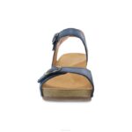 sandalias Dansko 4FJX132 Tricia mujer azul fresado bruñido - Image 3