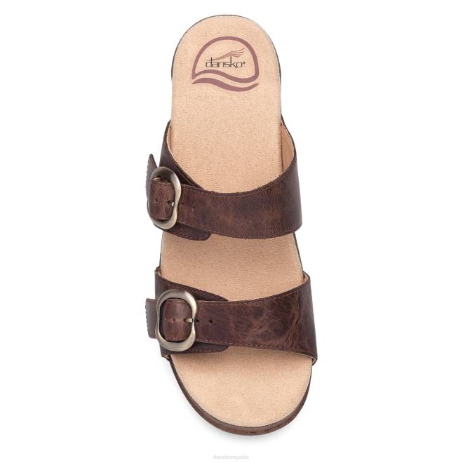 sandalias Dansko 4FJX138 Sophie mujer tirón de la vendimia de la teca - Image 5