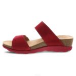 sandalias Dansko 4FJX146 loco mujer nubuck fresado rojo - Image 2