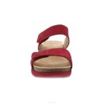 sandalias Dansko 4FJX146 loco mujer nubuck fresado rojo - Image 3