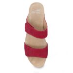 sandalias Dansko 4FJX146 loco mujer nubuck fresado rojo - Image 5