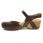 sandalias Dansko 4FJX98 tiffani mujer marrón fresado bruñido - Image 2