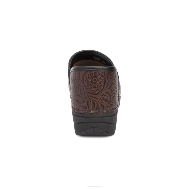 zuecos Dansko 4FJX12 XP 2.0 mujer marrón floral labrado - Image 4