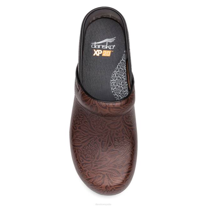 zuecos Dansko 4FJX12 XP 2.0 mujer marrón floral labrado - Image 5
