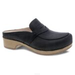mules y slip-ons Dansko 4FJX174 bel mujer pull up aceitado negro