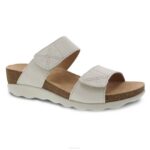 sandalias Dansko 4FJX148 loco mujer nubuck molido marfil