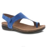 sandalias Dansko 4FJX62 reece mujer bruñido ceroso azul