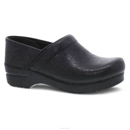 zuecos Dansko 4FJX35 profesional mujer cuero de filigrana negro