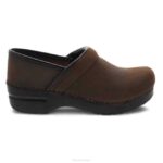 zuecos Dansko 4FJX50 amplia personalizada pro mujer marrón antiguo aceitado